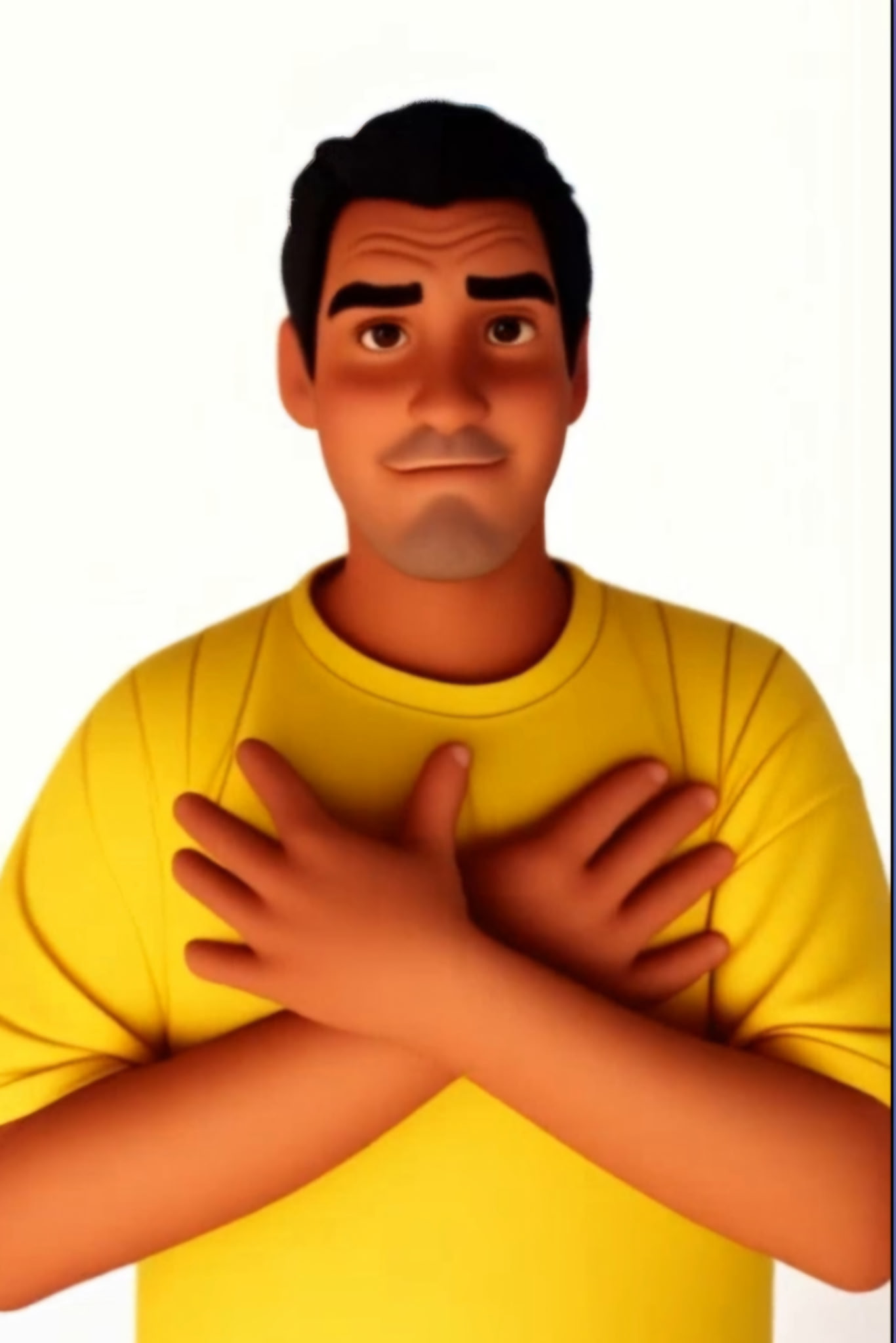 Hands placed on chest for heart centered anchor breath